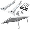 NuaSol Supporto di montaggio per moduli solari, staffa per impianto fotovoltaico da balcone su tetto piano | Regolabile 15°-30° | Pannello solare fotovoltaico universale per montaggio a parete su