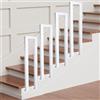 Cozykimo Corrimano a Ringhiera per Scale interne, a forma di U, ferro battuto, corrimano scale fai da te Montaggio Laterale, passamano per scale esterni, Corridoio Loft Villa (100cm, Bianco)
