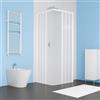 Yellowshop - Box doccia angolare per disabili in PVC a due ante estensibili a soffietto H185 modello Stefy (Cm 80 x 100)
