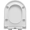 Flipped Warmth Copriwater Universale, Tavoletta Wc A Forma Di D, Coperchio Water Con Chiusura Ammortizzata E Funzione Di Sgancio Rapido, Cerniera Superiore Fissa, Asse Wc Bianco