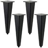 JIAOLUN123 4 Pezzi Piedini per Mobili Alluminio Regolabile Gambe per Mobili Gambe in Metallo Supporto Gambe Divano Letto Mobili Letti,Mobili,Tavoli Viti Inclusi(15cm)