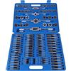 TANIASHOP Set Filiera 110 Pezzi Set Maschi e Filiere 110 Pz in Acciaio al Tungsteno M2-M18 Maschi e Filiere M2-M18 Professionali con Custodia Portatile Ingegneria con Accessori Completi e Valigetta in Plastica