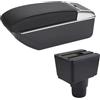 kjjukrhfs Poggia braccio Auto Per Ford EcoSport 2019-2024 Bracciolo Box Auto Portaoggetti Bracciolo console centrale(D Black line No USB)