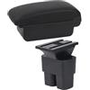 kjjukrhfs Poggia braccio Auto Per Nissan Per NV200 Bracciolo Box Auto Bracciolo Box Portaoggetti Bracciolo console centrale(A black line No USB)