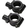 Voarge 2 pezzi Supporto universale per specchietto da 7/8 per manubrio, supporto per specchietto da moto, nero