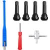 Gudalea 7 Pezzi Set di Attrezzi per Valvole Pneumatici, Strumento di Riparazione per Pneumatici, Smontavalvole, Chiave per valvola, TR414 Valvola della Gomma, für Auto, Motorrad