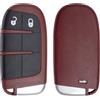 Lage Guscio Chiave Compatibile con Fiat 500x Freemont Jeep Renegade Cherokee Compass Dodge Chrysler, Scocca Cover Ricambio Keyless Rossa a 2 Tasti Pulsanti con Lama Interna per Telecomando Auto