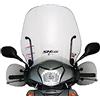 Faco Parabrezza con paramani completo di attacchi (3pz) Trasparente per Honda-SH 300 i dal 2007 fino al 2010