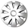 IMJ-Global Set 4 Copricerchi 14 Pollici Borchie Argento Coprimozzo Modello AURAR con annello ring Cromato