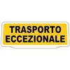 SIGNAL SAFETY Clip Pannello in plastica per Visiera parasole Auto Trasporto Eccezionale Riflettente Giallo