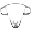 Generico Car Interior Copertura Del Pannello Del Volante Per Ford Per Focus MK4 2019-2023 Rivestimento Del Telaio Del Pulsante Di Controllo Dello Sterzo Dell'auto ABS Accessori Interni Auto(Argento)