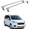 OMAC Heavy Duty Barre Portatutto Trasversali Compatibili con Ford Transit Courier I 2014-2023 - 2 Stangen - Alluminio Argento