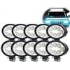 WELLIT - Faro LED da lavoro, 10 x 24 W, ovale, 12 V, 24 V, per fuoristrada