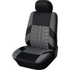 LEIFEIS Coprisedili Per Golf 4 Coprisedili per auto Set Organizer per auto universale Coprisedile(Gray single)