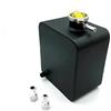 Heinmo Universal Black 2L lega di alluminio lucido intestazione espansione serbatoio acqua & Cap (nero)