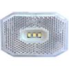 MelTruck Luce ingombro LED 12-36V Bianca con riflettore E9 IP69 - luce posizione per rimorchio, camion, caravan - sinistra/destra - 1 pezzo