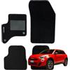 W-Parts Serie 4 TAPPETI - TAPPETINI in Moquette Neri per FIAT 600 2024-> SOLO IBRIDA