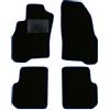 QUEMAR Tappetini Auto compatibili con Punto e Punto EVO 2009-2018/ Kit Tappeti in Moquette e Gomma su Misura (Set 2 Anteriori + 2 Posteriori)/Ricami e Colori Personalizzati (0 Ricami, Bordo Blu)
