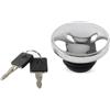 QAQMHVCVB Per Harley Per Davidson Per Sportster 883 1986-2019 Chiusura Per Tappo Serbatoio Per Moto QAQMHVCVB(Chrome)