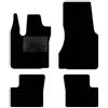 QUEMAR Tappetini Auto compatibili con Renault Twingo III 2014-2024 anche Elettrica/Kit Tappeti Moquette e Gomma su Misura (Set 2 Ant.+2 Post.)/Ricami e Colori Personaliz. (Bordo Bianco, 0 Ricami)