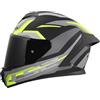LS2, Casco Moto Integrale RAPID III HYPER Black HV Yellow, M
