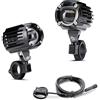 Midland MLH-Faretti Moto LED Supplementari Ausiliari-E57 Lights Kit 6000Lumen Doppio Fascio Bianco/Giallo, 30Wx2, 12-16V, IP67 Waterproof, Modalità Fisso e Lampeggiante, Resistente, ON/OFF/Pass