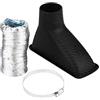 Bediffer Turbo Paraurti Anteriore Modificato Universale per Auto - Presa d'aria Turbo - Attrezzo per Imbuto del Tubo di Ingresso della Turbina (Square)