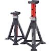AREBOS 2X Cavalletti Auto | 3 tonnellate | Altezza Regolabile 299-442 mm | Set 2 cavalletti per auto con perno di sicurezza e cuscinetti in gomma | cavalletto auto portata 3 t | altezza 299-442 mm