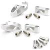 LIANGBAOS Manubrio Riser Clamp Per Fantic Per Caballero 125 500 2018-2024 28mm 1 1/8 Riser Manubrio Moto Indietro Spostato Verso L'alto Fat Bar Riser Di Montaggio Riser Manubrio Moto(Argento)