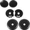 MUSISALY Base per Casco Moto Accessori Visiera Casco Moto Set 6 Pezzi in PC Nero
