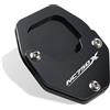 YDADV Accessori Moto Supporto Laterale Base Per Honda NC 750 X Kickstand Pads NC750X 2021-2024 Estensione Laterale Cuscinetto Piedini (Nero -logo)