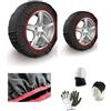 MOTO SPORT MONDO CALZE DA NEVE PNEUMATICO 275/45R19 CALZA NEVE GHIACCIO TAGLIA XL (68074) COPPIA DI CALZE DA NEVE SULLE RUOTE MOTRICI AUTO VEICOLO SNOW SOCKS OMOLOGATE ARCTIC SOCKS