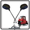 GSC RICAMBI SRL KIT DUE SPECCHIO SPECCHI SPECCHIETTO SPECCHIETTI RETROVISORI COMPATIBILI PER PIAGGIO APE 50 TUTTI I MODELLI.
