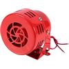 Madezz Sirena d'Aria 120db 12V per Auto, Moto, Camion - Allarme Motore Esterno con Attacco Trombe - Corno Ambulanza Antincendio (Rosso)