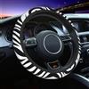 Mexpekil Coprivolante universale per auto, con stampa zebrata, antiscivolo, accessorio decorativo per auto, adatto alla maggior parte delle auto (38 cm), confezione da 1