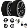 MOTO SPORT MONDO CALZE DA NEVE 235/50 R19 PNEUMATICI CON CERCHIO 19 MISURA XL 1 COPPIA CALZA PER NEVE GHIACCIO OMOLOGATA PER AUTO, SUV, 4×4, FURGONI SET ANTI-SLITTAMENTO MONTATE SULLE RUOTE MOTRICI MAX 30KM/H