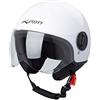 A-Pro Casco Jet Demi Urban Moto Omologato ECE 22-06 Avio Sferica SonicMoto Bianco S