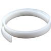 YJQHODY Strisce piatte quadrate in gomma bianca, strisce sigillanti resistenti all'acqua in silicone solido da 1 metro di lunghezza(2MM*5MM)