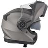 BHR Casco Moto Modulare BHR 836 FLIP-UP, Casco Moto Apribile Omologato ECE 22.06 Con Schermo Parasole, Doppia Visiera Antigraffio e Sgancio Micrometrico, Utilizzo Touring e Cittadino, Titanio Opaco XL