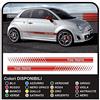 Grafic Adesivi Fasce Stradale Kit Strisce Laterali Fascia Compatibile con Fiat 500 Abarth ed Altre Auto (Rosso)