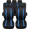 Susy Shop Coprisedili Auto Modello Universali LS09 Di Colore Blu Kit Anteriore e Posteriore Per Utilitarie Medie Piccole Non Adatto Ai Suv