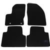 J&J AUTOMOTIVE Tappetini in Tessuto per Ford Focus C-Max 2003-2010, Set da 4 Pezzi Anteriori e Posteriori, di Velluto su Misura, Antiscivolo, Colore Nero