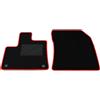 Generico Tappetini compatibili con Citroen Berlingo 3 2018-2025, bordo rosso, kit tappetini auto personalizzati, set tappeti in velluto, tappeto auto