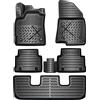ELMASLINE 3D Tappetini Gomma per SEAT Alhambra 2010-2023 | Bordo Extra Alto | Tappetini Auto