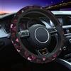 Mexpekil Coprivolante universale per auto, antiscivolo, decorativo, adatto alla maggior parte delle auto (38 cm), confezione da 1, colore: rosa e nero
