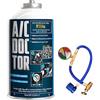 AC DOCTOR Kit 1 Bombola Gas Refrigerante Organico ecologico sostituto R134a per ricarica aria condizionata auto 1995-2016 + Tubo con manometro