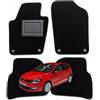 OFFICINE MILANO IL TUO STILE IN AUTO. 4 Tappetini in Moquette per Volkswagen Polo Compatibile con Modelli dal 2009 al 2017, Fondo Impermeabile e Antiscivolo con Battitacco in PVC - Alta Qualità - Made in Italy - OFFICINE MILANO