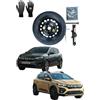 D'ANGELO 1988 D'angelo Ruotino di Scorta 16 compatibile con Dacia Sandero, Sandero Streetway, Stepway, Dokker Jogger, Compatibile con Renault Zoe (1 Serie), Twingo II III, Clio, con Cric Chiave e Sacca