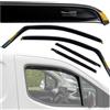 CHROMEMASTER HEKO - Compatibile con Ford Transit Connect 2014-2021 Deflettori per Vetri Laterali; Anteriori; Quattro Pezzi; Deflettori d'Aria Antipioggia, Antiturbo, Oscurati, Aerodinamici; Montaggio Rapido