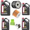 MOTO SPORT MONDO COMPATIBILE CON SUZUKI DR 600 R KIT TAGLIANDO PER MOTO 4 LITRI DI OLIO 10W40 5000 4T TECNOLOGIA HC-TECH + FILTRO OLIO MANUTENZIONE CAMBIO OLIO MOTORE